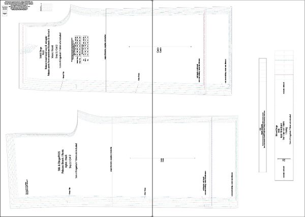 P03S Palazzo Broek pdf patroon, band voor en rek agter, Lang en Midi lengtes, Standaard groottes S-4XL Eng & Afr (A4, A3, A0). Geweefde stowwe. - Image 5