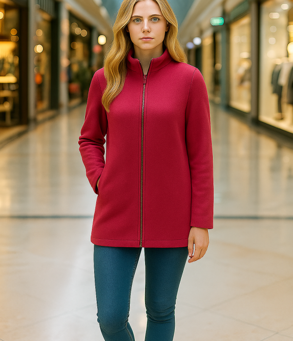 J003 Rosa Zip Baadjie met synaat sakke, pdf patroon, Sizes S-3XL, Eng & Afr. A0,A3,A4,Letter size.