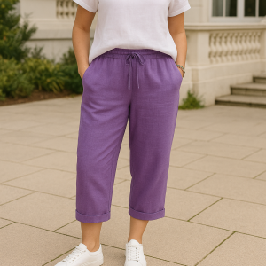 P006 Midi Linen Pants pdf sewing pattern, Sizes M-5XL, A0,A3,A4,Letter, English & Afrikaans