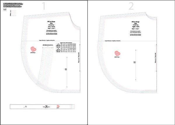 T006 Circle Top Pdf sewing pattern, Sizes XS-5XL, Formats A0,A3,A4,Letter size, English & Afrikaans - Image 2