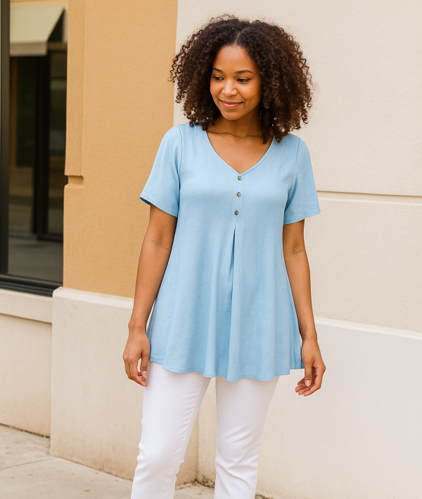 T049 Daisy Tunic top pdf sewing pattern Sizes S-4XL Formats A0,A4,A3,Letter Eng & Afr