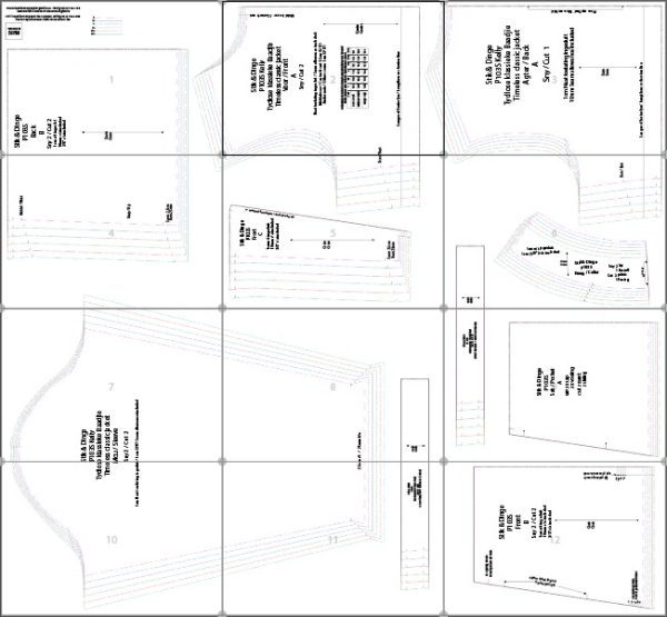 P103S Kelly pdf Patroon - Tydlose klassieke Baadjie met versteekte binne en buite sakke, Sizes S-3XL, A0,A3,A4, Afr. & Eng. - Image 4