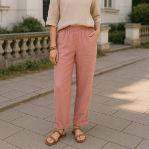 P012 Comfort Straight Pants - Slash Pockets Turn-up or Plain hem, pdf sewing pattern, S-4XL, (A0,A3,A4,Letter) English and Afrikaans