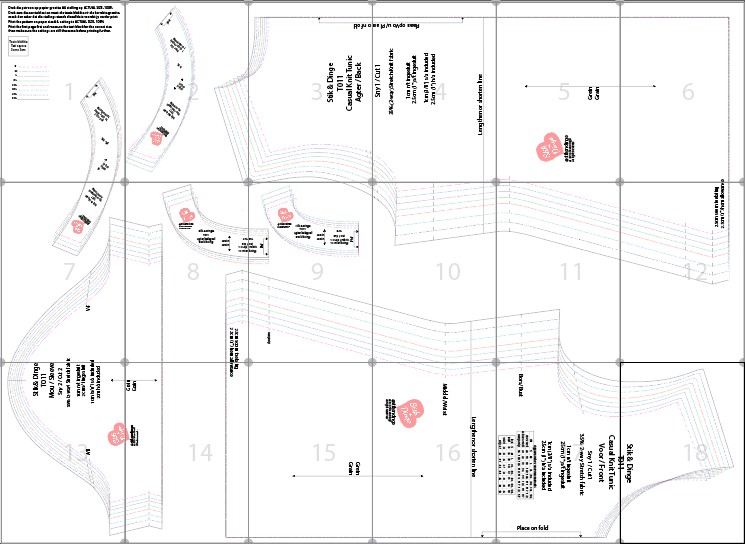 T011 Casual Knit Tunic pdf Sewing Pattern, Sizes S-5XL, A0,A3,A4,Letter size, English & Afrikaans - Image 4