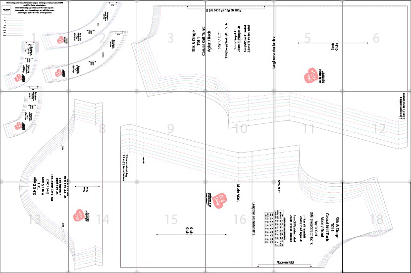 T011 Casual Knit Tunic pdf Sewing Pattern, Sizes S-5XL, A0,A3,A4,Letter size, English & Afrikaans - Image 3