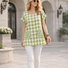 T020 Gingham Tuniek met Sakke, S-5XL, (A0, A3, A4, Letter) Afr & Eng